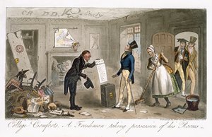 College Comforts, A Freshman Taking Possession of His Rooms, from 
